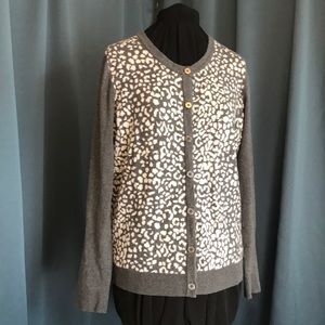 Merona animal print cardigan